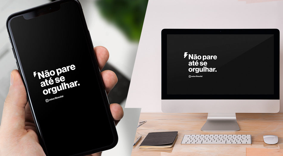 ⚡ Abril chegou com mais esse gás! Baixe o novo wallpaper.